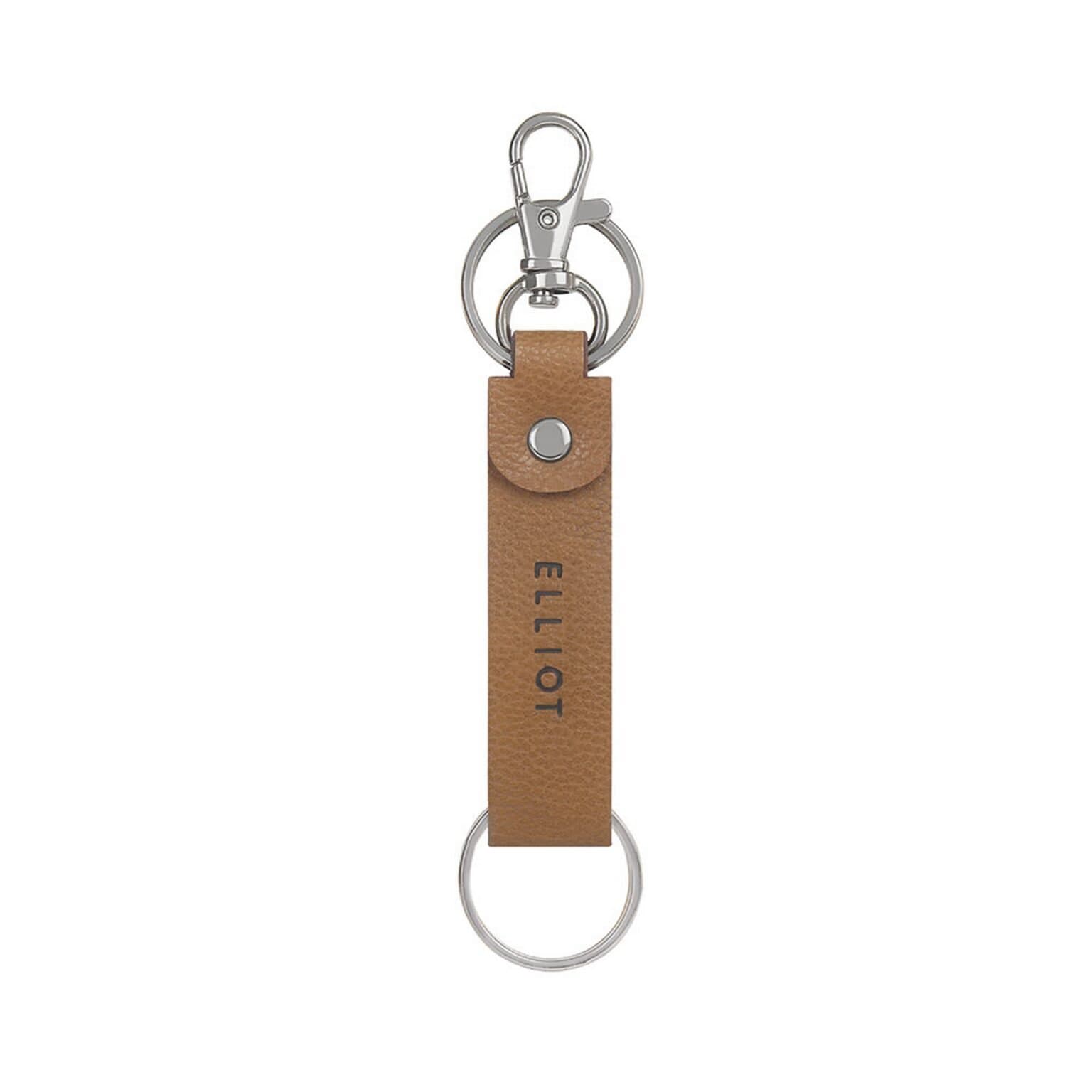 Elliot Duke Series Keychain Vegan Pebbled Leather Strap Dual Ring and Snap Closure Ideal for Everyday Use Travel Office
