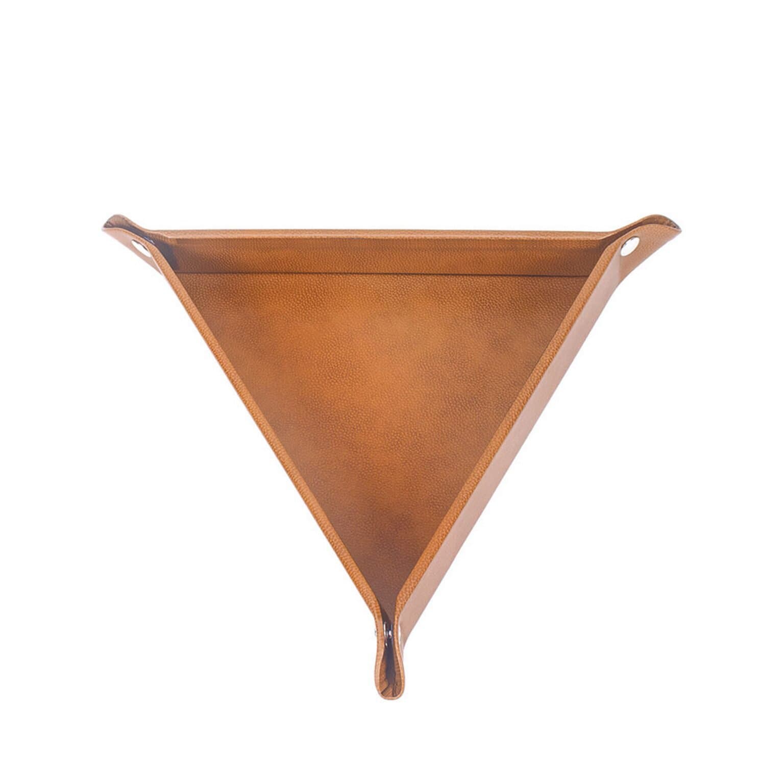 Elliot Faux Leather Tray Organizer with Wooden Base – Triangular Desk Storage Box for Keys, Watches, Mobile Phones, Jewellery, Coins, Office Supplies & Cosmetics