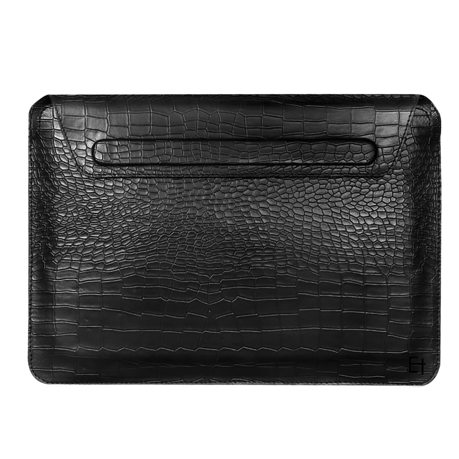 Elliot Croco Laptop Sleeve | Vegan Leather Protective Case with Magnetic Snap Closure | Slim & Lightweight Laptop Sleeve  for Men & Women