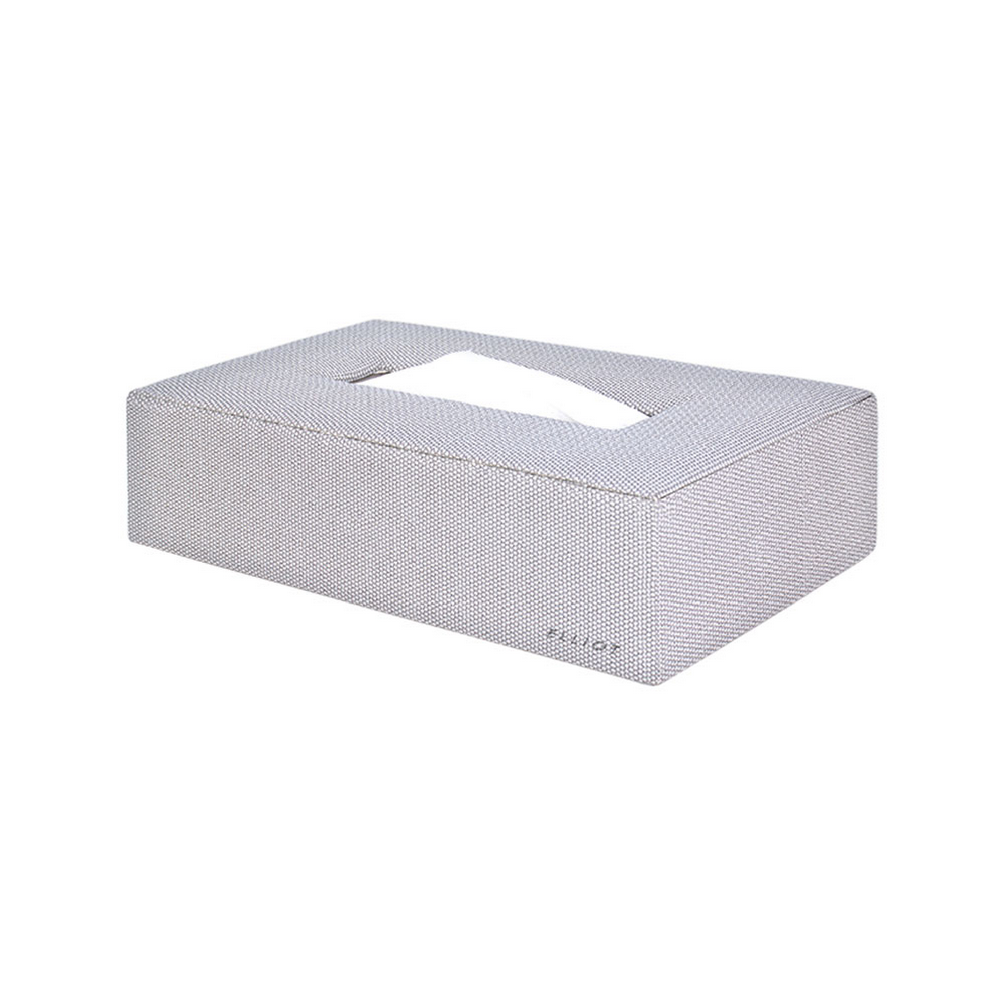 Elliot Premium Vegan Leather Tissue Box Holder with Wooden Base, Rectangular Napkin Holder & Tissue Paper Dispenser for Home, Office & Car, Facial Tissue Case Organizer In Grey