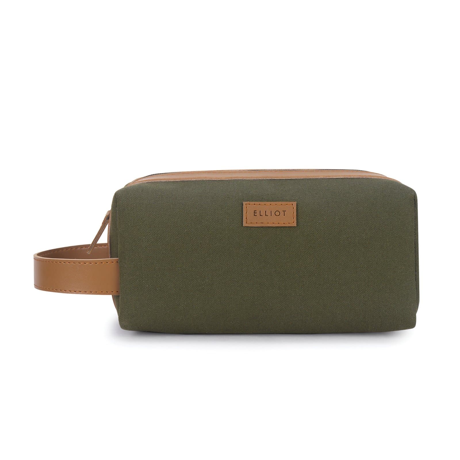Elliot Canvas Fabric Toiletry Bag Unisex, Travel Pouch for Toiletries Shaving Kit & Cosmetics, Water Resistance for Travel Accessories, Organizer Travel Pouch for MakeUp, Blue