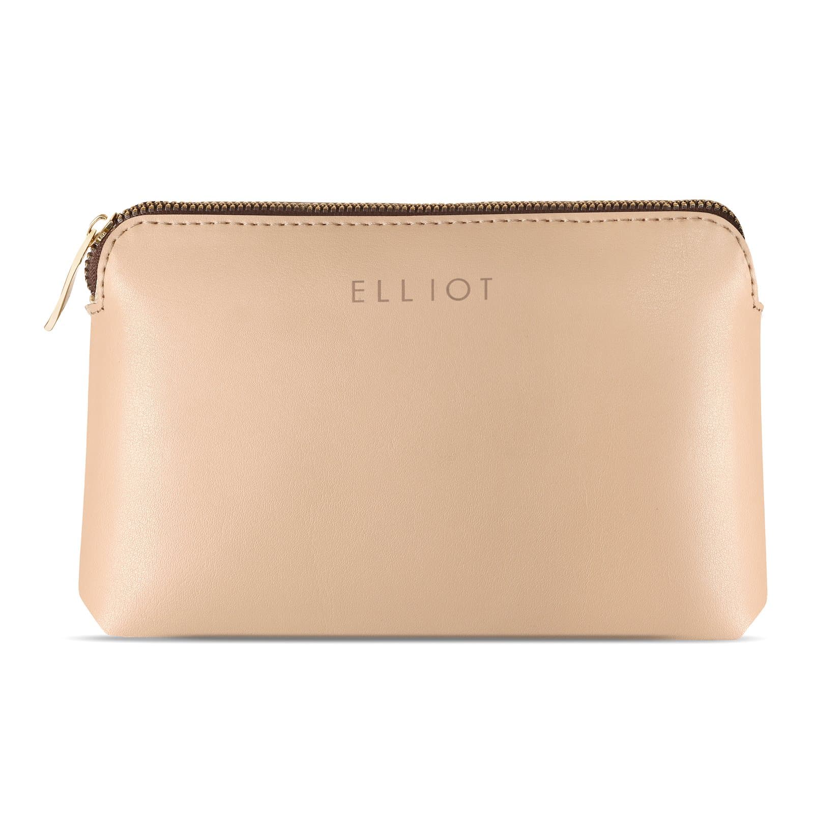 Elliot Tan Vegan Leather Unisex Kit Pouch, Travel Pouch for Toiletries Shaving Kit & Cosmetics, for Travel Accessories, Organizer Travel Pouch for MakeUp