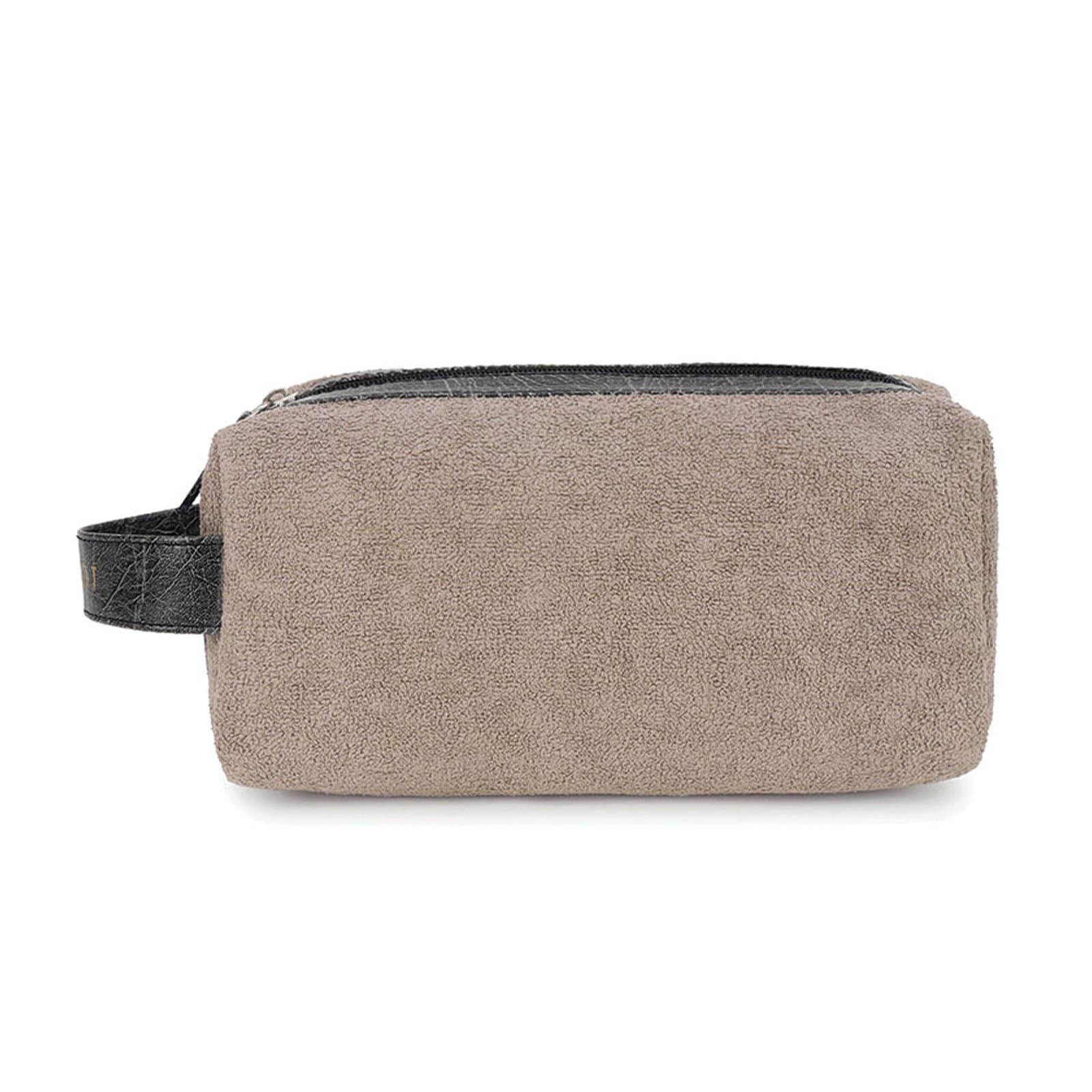 Elliot fur Fabric Toiletry Bag Unisex, Travel Pouch for Toiletries Shaving Kit & Cosmetics, Water Resistance for Travel Accessories, Organizer Travel Pouch for MakeUp,