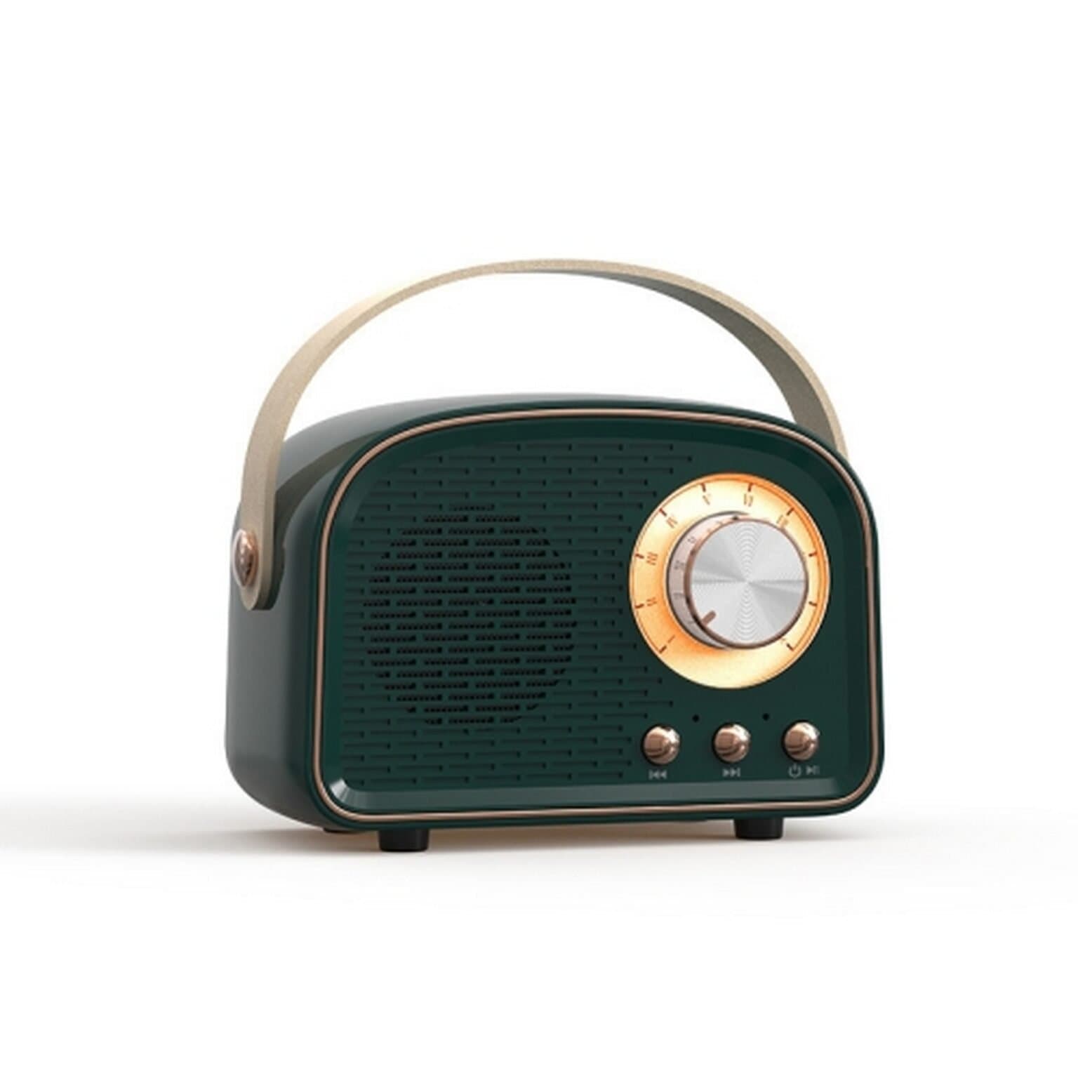 Elliot Retro Series Bluetooth Speaker – 3W Portable Rechargeable Speaker with FM, Memory Card Slot, 500mAh Battery, 10m Bluetooth Range – Ideal for Outdoor & Desktop Use – Green